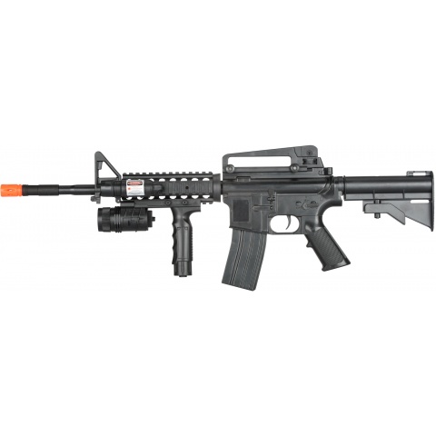UK Arms Airsoft Spring Powered M16 Rifle - BLACK