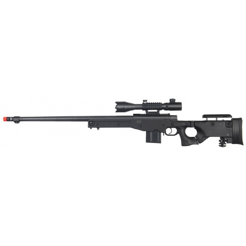 Wellfire Fluted Bolt Action Rifle w/ Illuminated Scope - BLACK