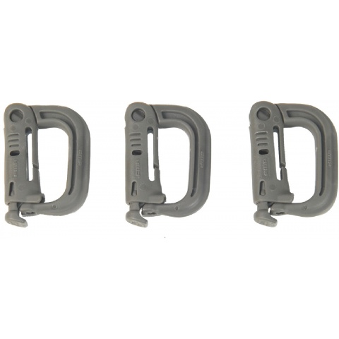 FMA Nylon Plastic Airsoft D-Buckle Mini - 3 Pack Set - FOLIAGE GREEN
