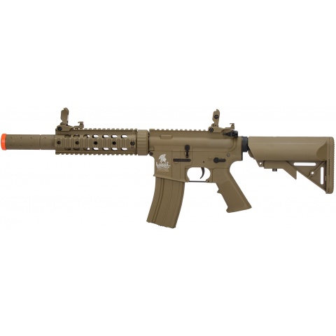 Lancer Tactical Low FPS Gen 2 M4 SD Carbine Airsoft AEG Rifle with Mock Suppressor (Color: Tan)