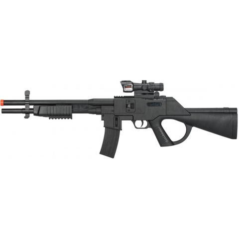 UK Arms Spring Pump-Action Airsoft Shotgun w/ Red Dot Sight - BLACK