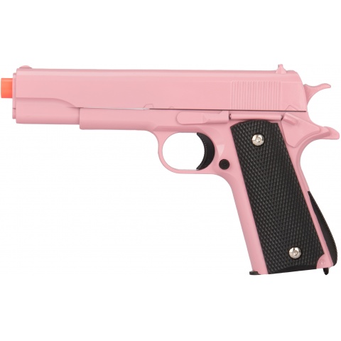 UK Arms Airsoft 1911 Metal Spring Powered Pistol - PINK