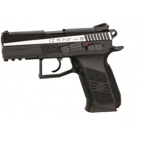 ASG CZ 75 Dual-Tone P-07 CO2 Blowback Air Pistol - BLACK/SILVER