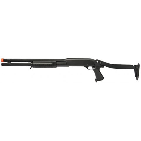 Lancer Tactical CM352L Tri-Burst Long Barrel Airsoft Shotgun - BLACK