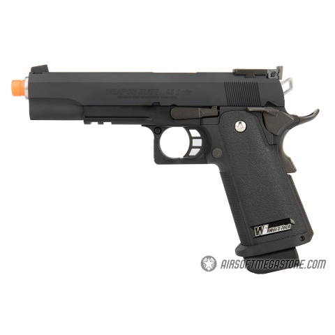 WE Tech Hi-Capa 5.1 M1911 R Version Gas Blowback Airsoft Pistol - BLACK