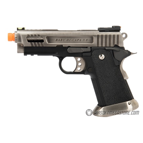 WE Tech 3.8 Hi-Capa Velociraptor Gas Blowback Airsoft Pistol - SILVER