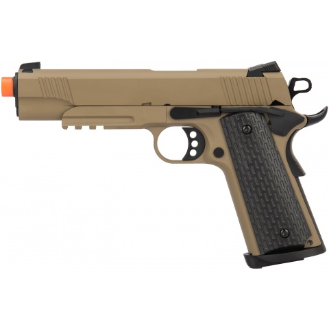 Army Armament Full Metal R28 1911 Desert Warrior GBB Airsoft Pistol - TAN