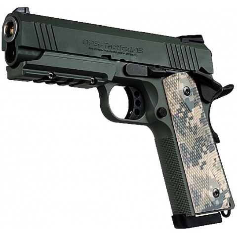 Tokyo Marui 4.3 Foliage Warrior 1911 Gas Blowback Airsoft Pistol - FOILAGE GREEN