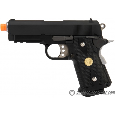 WE Tech 1911 3.8 Baby Hi-Capa Gas Blowback Airsoft Pistol [Version A] - BLACK