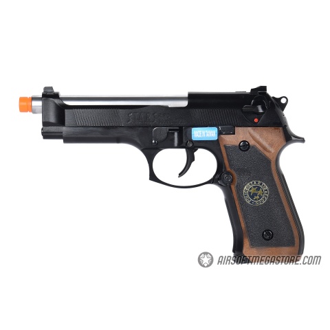 WE Tech M9 Samurai Edge Biohazard Gas Blowback Airsoft Pistol [Full/Semi Auto] - BLACK