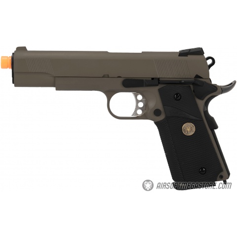 WE Tech 1911 Full Metal MEU Airsoft Gas Blowback Pistol - OD