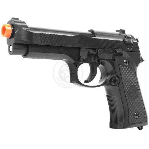 UK ARMS Airsoft Full Size M1911 Hybrid Heavyweight Pistol - Black