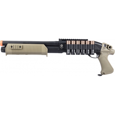 Umarex Tactical Force Tri-Shot Pump Action Airsoft Shotgun (Color: Tan)