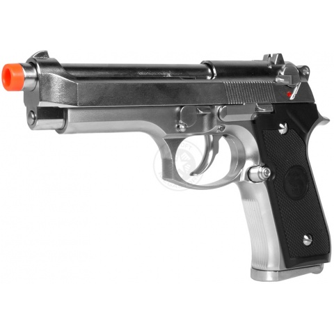 350 FPS KJW SIG3 Semi Auto M9 Gas Blowback Airsoft Pistol - Silver