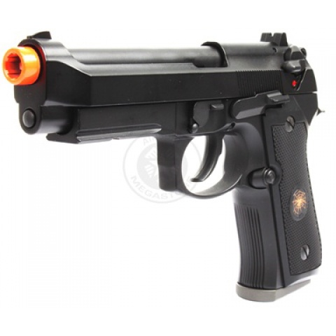 330 FPS HFC Full Metal Black Widow Semi Automatic M9 Tactical Gas Blowback Airsoft Pistol