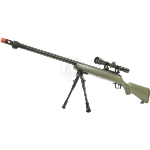WellFire VSR-10 Spring Airsoft Sniper Rifle w/ Scope - OD GREEN