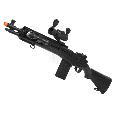 TSD M14 RIS M116 Series Spring Sniper Rifle w/ Scope - BLACK