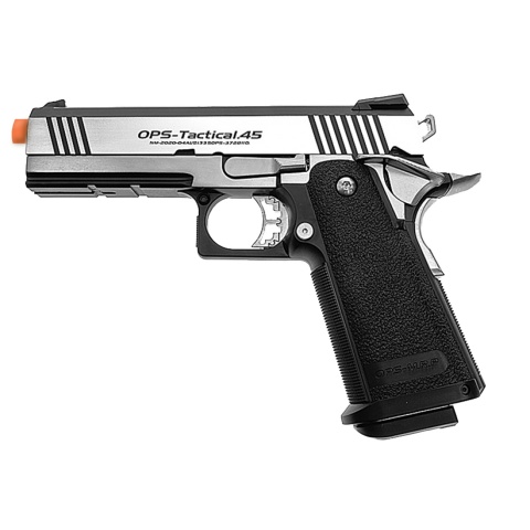 Tokyo Marui Dual Stainless Hi-Capa Custom Gas Blowback Airsoft Pistol - SILVER