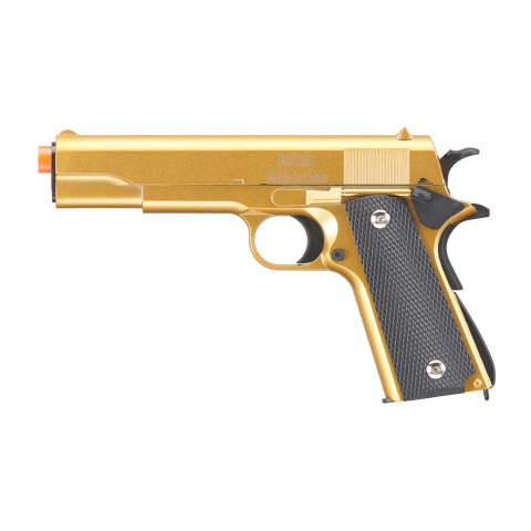 UK Arms Full Size 1911 Alloy Series Spring Airsoft Pistol (Color: Gold)