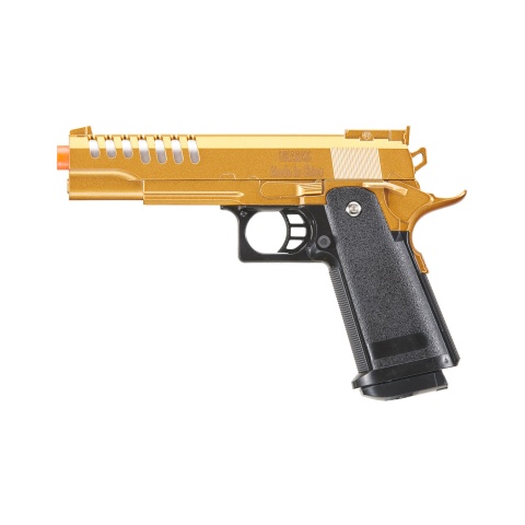 UK Arms 2011 Alloy Series Spring Airsoft Pistol w/ Wavey Stippling (Color: Gold)