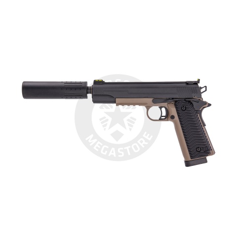 Vorsk Airsoft VX-14 GBB Pistol - Two Tone Black & FDE