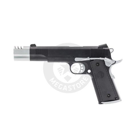 Vorsk Airsoft VX-9 Agency Gas Blowback Pistol - Black & Chrome