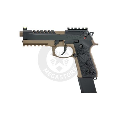 Vorsk Airsoft Tactical VM9 Gas Blowback Pistol - Black/Dark Earth