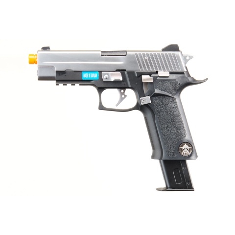 WE-Tech P-Virus Two-Tone Gas Blowback Airsoft Pistol (Color: Black & Silver)